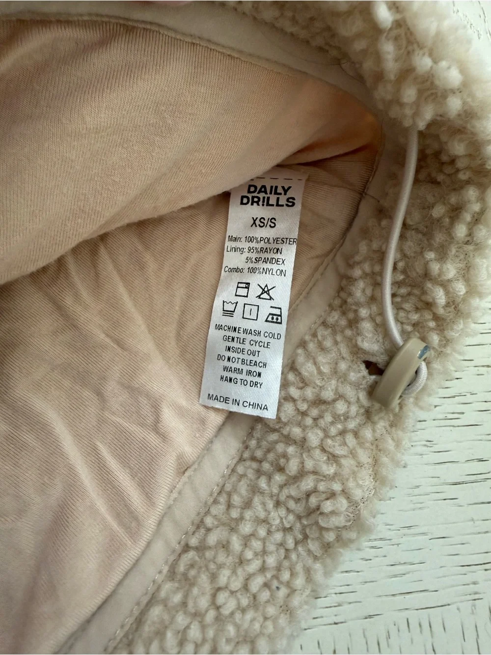 Cozy Sand Sherpa Pullover Quarter Zip Jacket